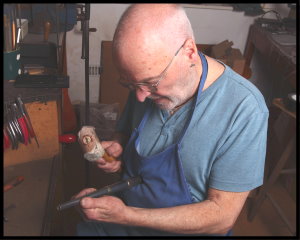 Kelvin in his workshop